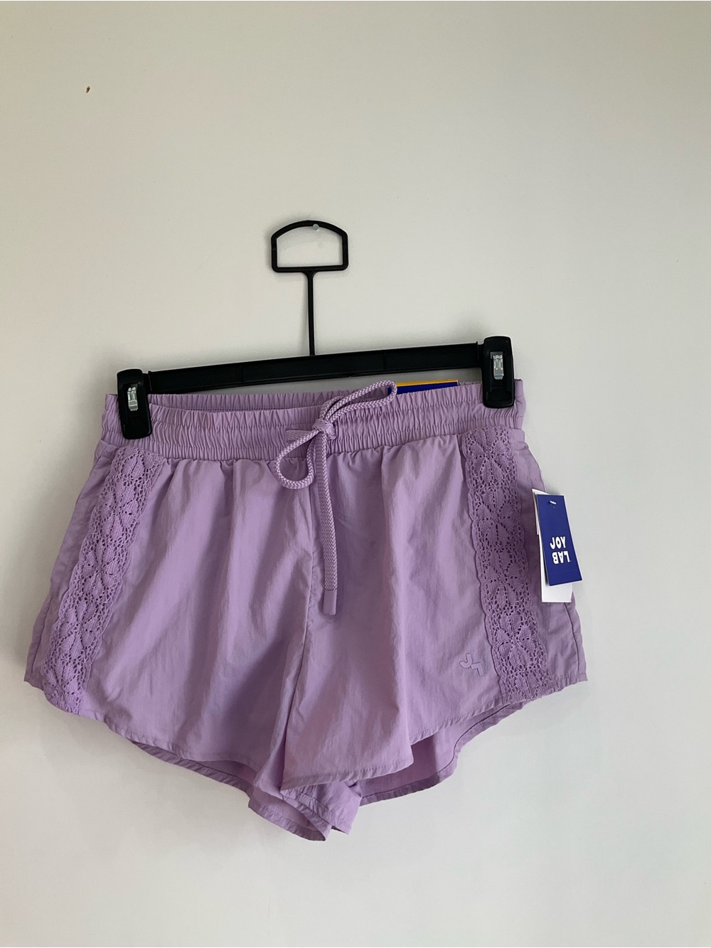 JoyLab Lavender Lace-Trim Athletic Shorts